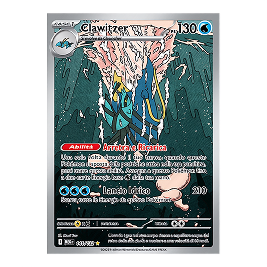 141-132 Clawitzer - Illustrazione Rara (IT)