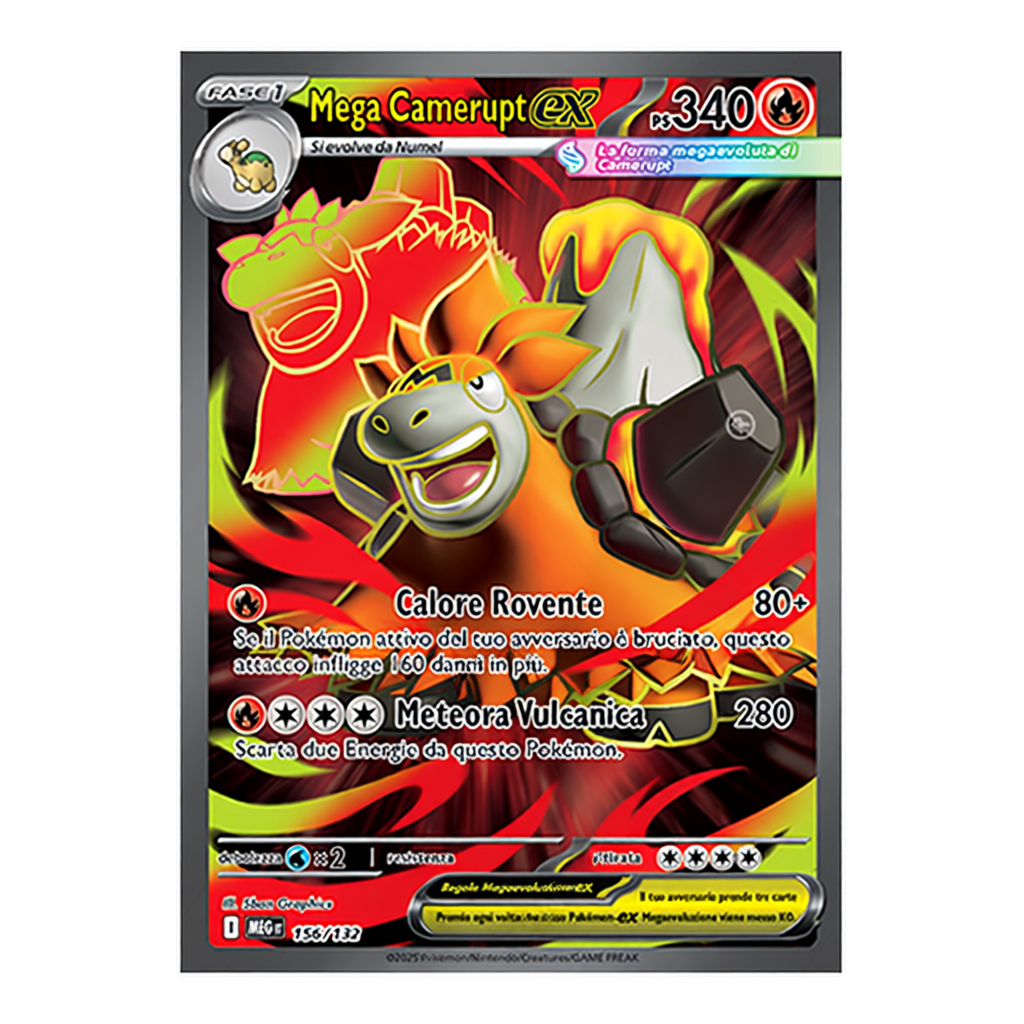 156-132 Mega Camerupt - Illustrazione Rara (IT)