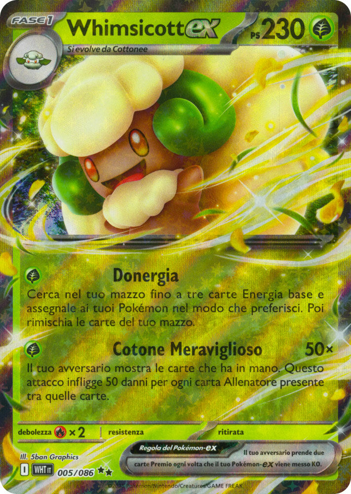 Whimsicott Ex - Rara Foil (ITA)