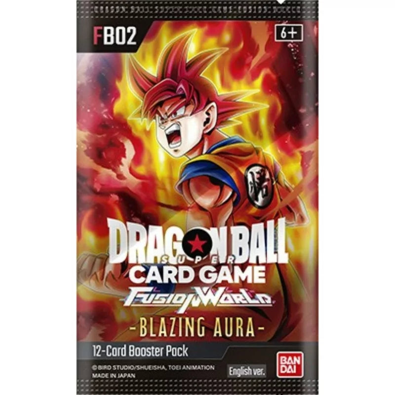 Dragon Ball Super Fusion World Card Game - FB02 - Blazing Aura Bustina (12 Carte) ENG