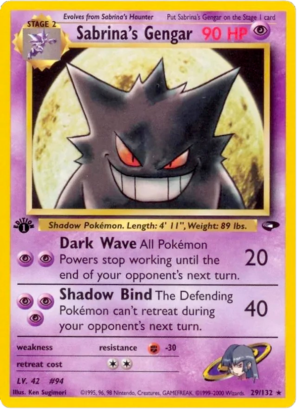 29-132 Sabrina's Gengar - Rara (ENG) 6 + Case