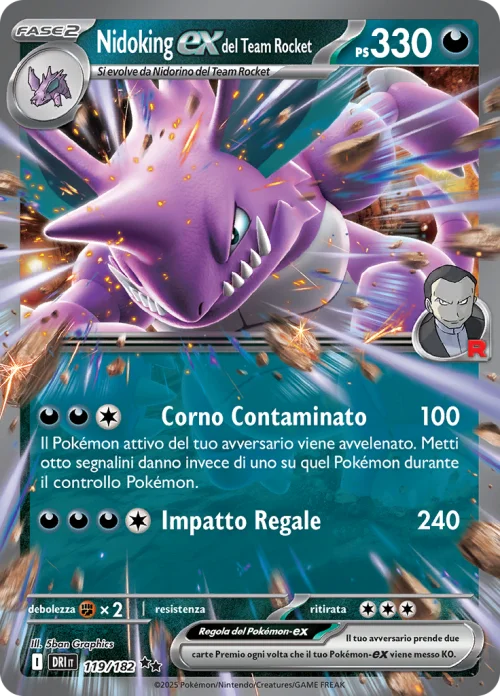 Nidoking EX del Team Rocket - Rara Foil (ITA)