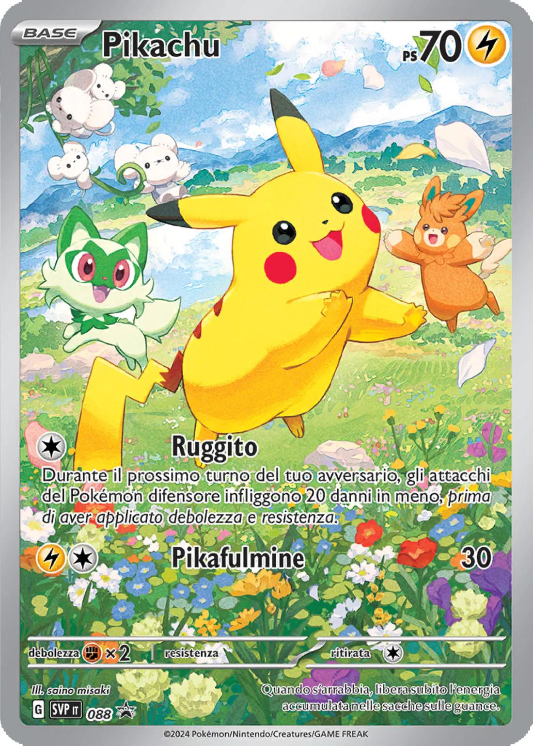 088 Pikachu - Promo Illustrazione Rara Gradata 9.5 (IT)