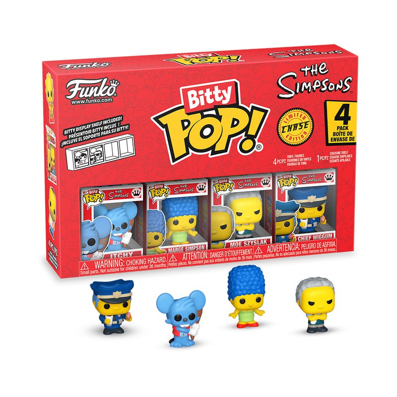 Bitty Pop The Simpsons - Itchy - Marge - Moe - Chief Wiggum