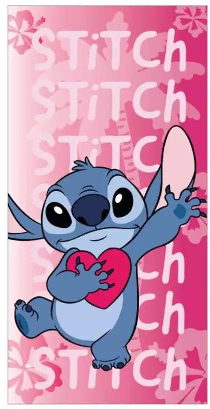 Telo mare Stitch Cuore 70 x 140 cm