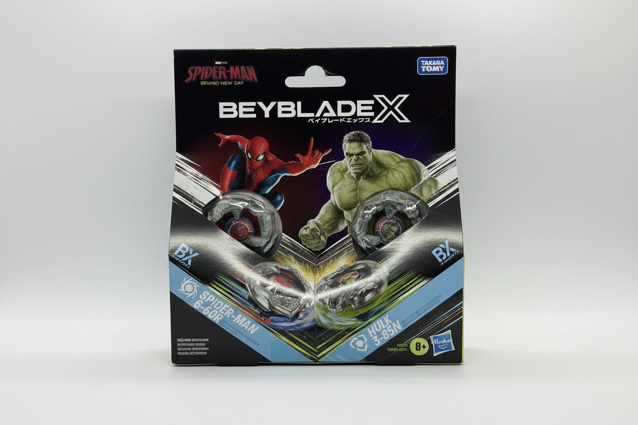 Beyblade X - Spider-Man 6-60R and Hulk 3-85N
