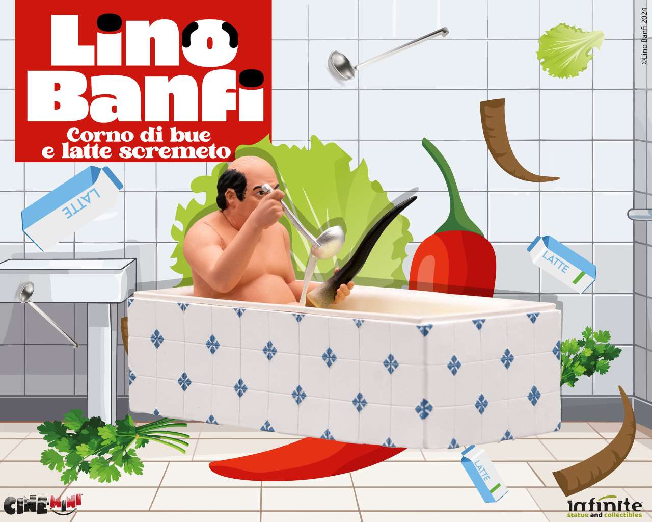 Lino Banfi - Corno di Bue e Latte Scremeto 10Cm