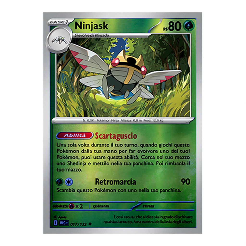 017-132 Ninjask - Non Comune Reverse (IT)