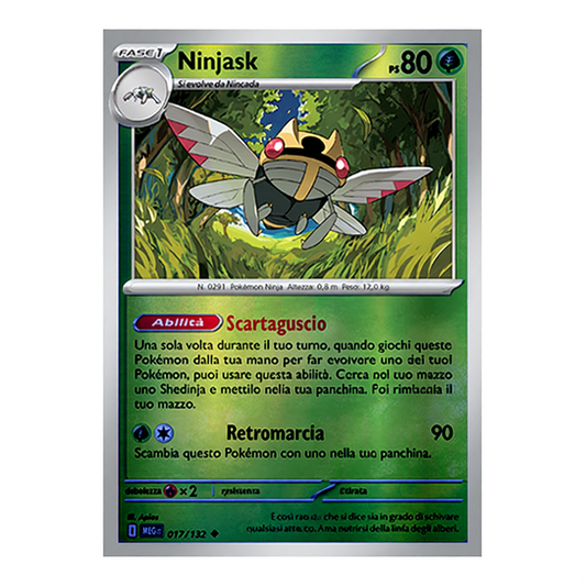 017-132 Ninjask - Non Comune Reverse (IT)