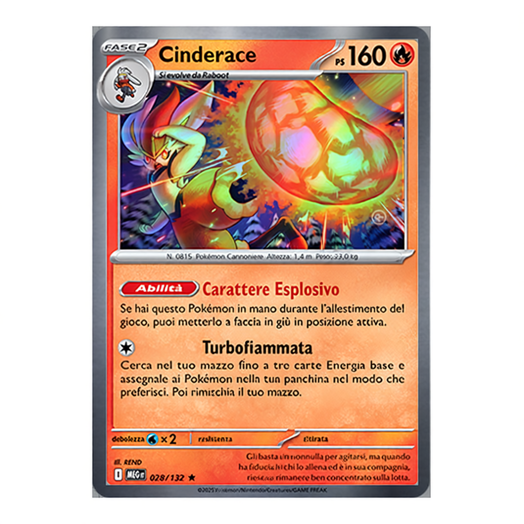 028-132 Cinderace - Rara Holo (IT)