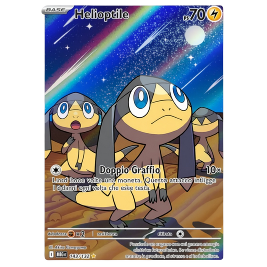 143-132 Helioptile - Illustrazione Rara (IT)