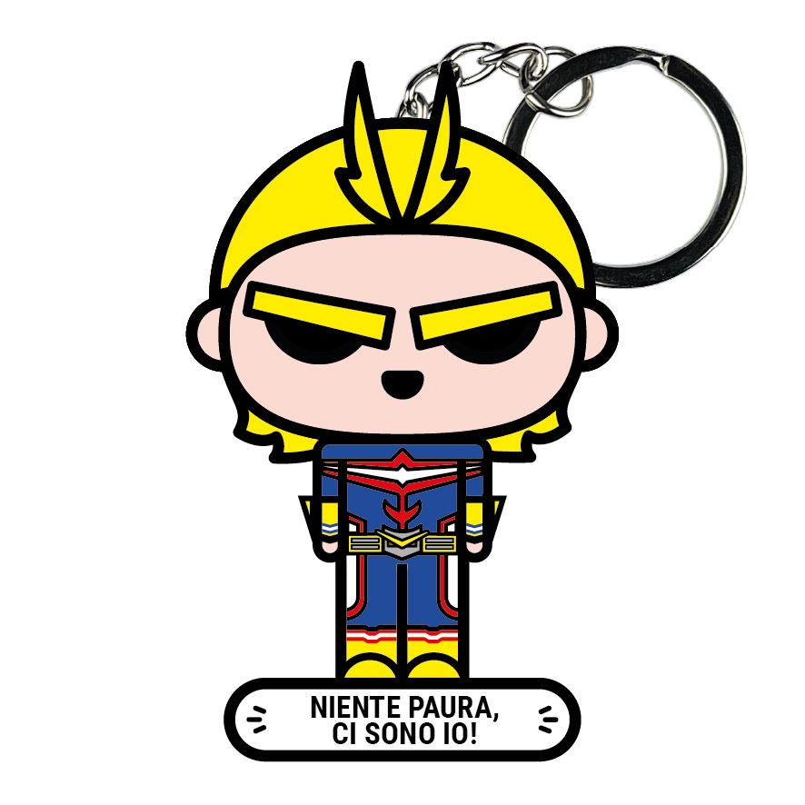 portachiavi smart, micro me, biglietto da visita digitale, my hero academia, allmight