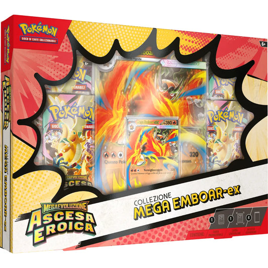 Bundle Pokemon - Ascesa Eroica Collezione Mega Emboar-ex