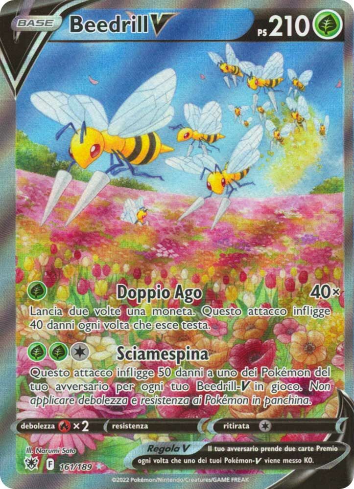 161-189 Beedrill V - Illustrazione Rara Segreta Gradata 10 (IT)