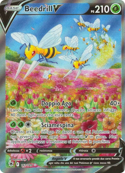 161-189 Beedrill V - Illustrazione Rara Segreta Gradata 10 (IT)