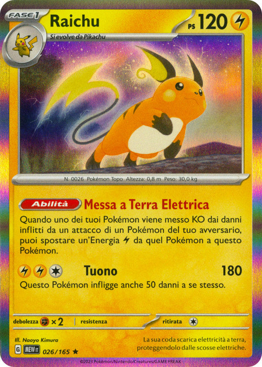 Raichu- Rara Holo (IT)