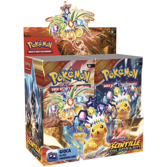 Pokemon Box 36 Buste SV08 Scintille Folgoranti ITA