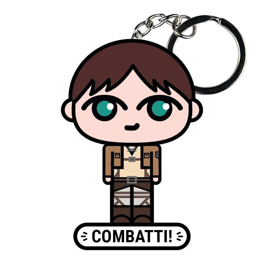 portachiavi smart, micro me, biglietto da visita digitale, attack on titan, eren