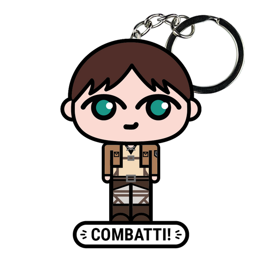 portachiavi smart, micro me, biglietto da visita digitale, attack on titan, eren