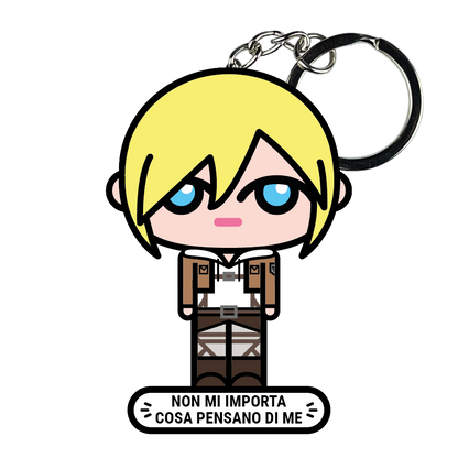 portachiavi smart, micro me, biglietto da visita digitale, attack on titan, annie leonhart