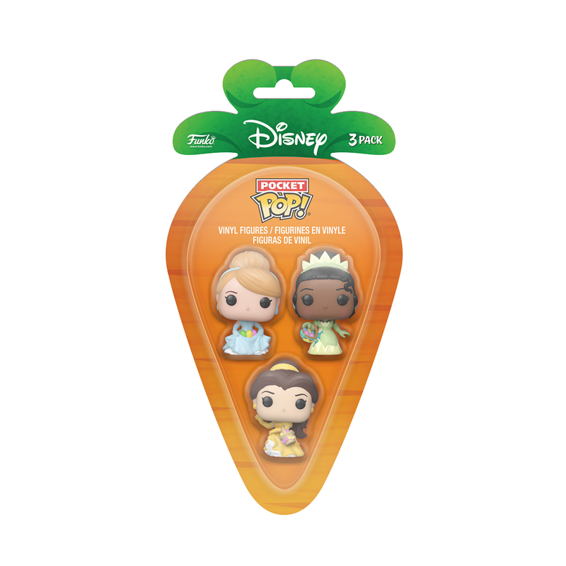 Carrot Pocket Pop Disney - Tiana, Belle, Cindarella