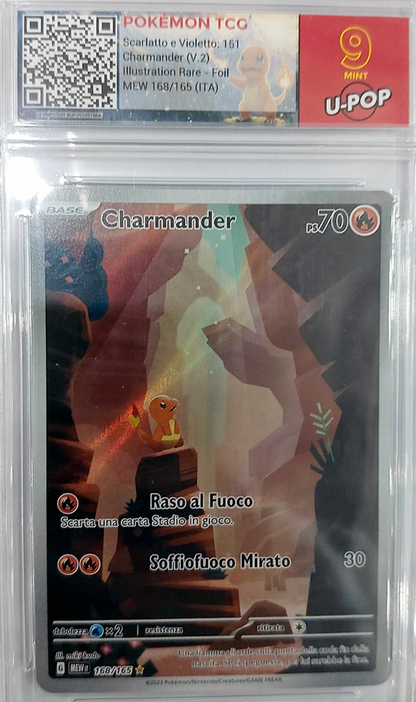 168-165 Charmander - Illustrazione Rara Gradata 9 (IT)
