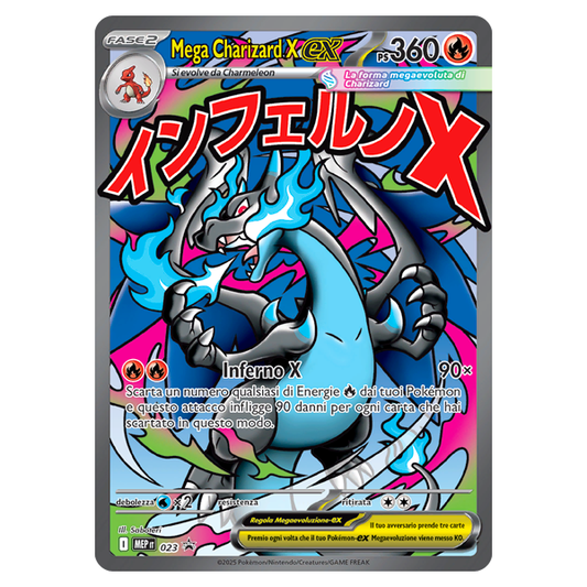 Promo 023 Mega Charizard X EX - Rara (IT) + Case