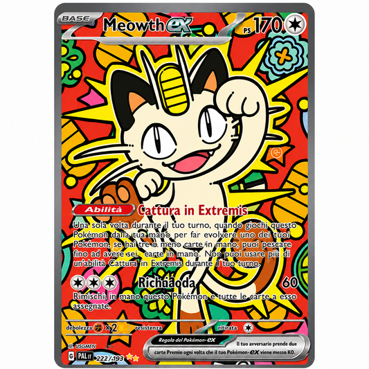 222-193 Meowth Ex- Illustrazione Rara (IT)