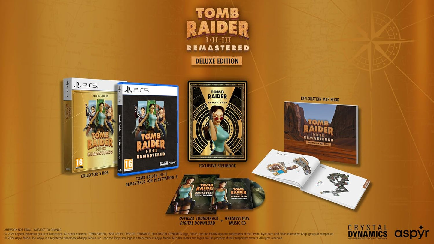 Tomb Raider 1-3 Starring Lara Croft Ps5 Deluxe Edition