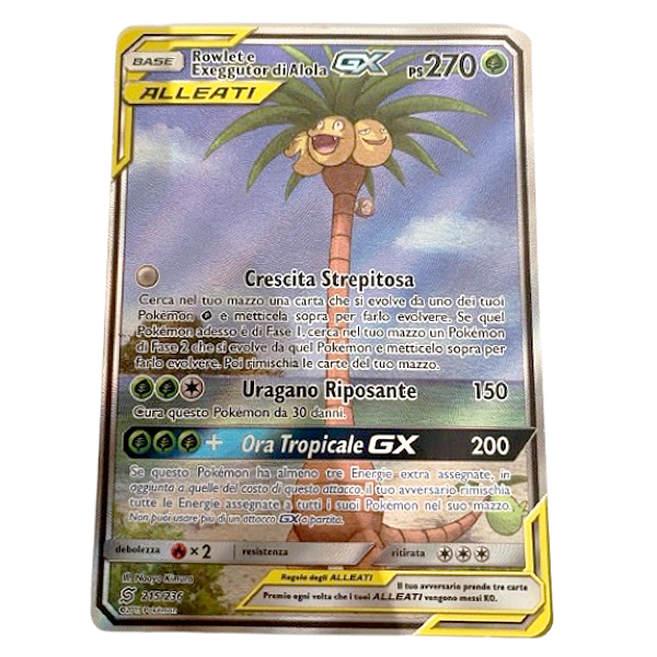 215-236 Rowlet e Exeggutor Di Alola GX - Illustrazione Rara Segreta (ITA)