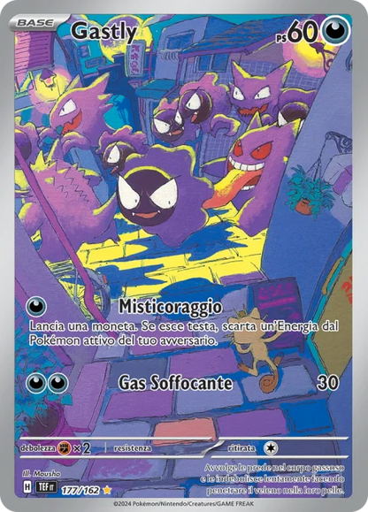 177-162 Gastly - Illustrazione Rara Segreta Gradata 9 (IT)