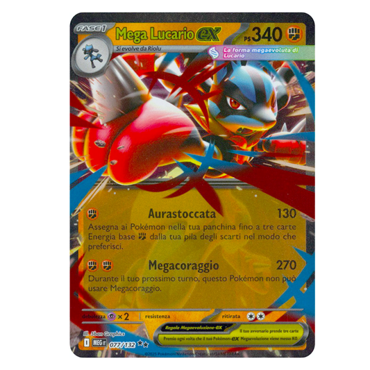 077-132 Mega Lucario Ex - Rara (ITA)