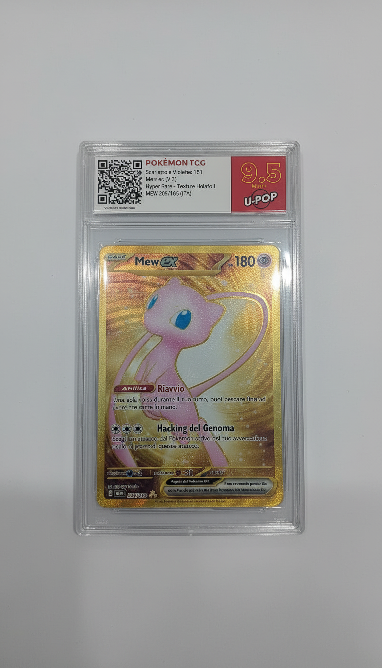 205-165 Mew Ex - Illustrazione Rara Segreta Gradata 9.5 (IT)
