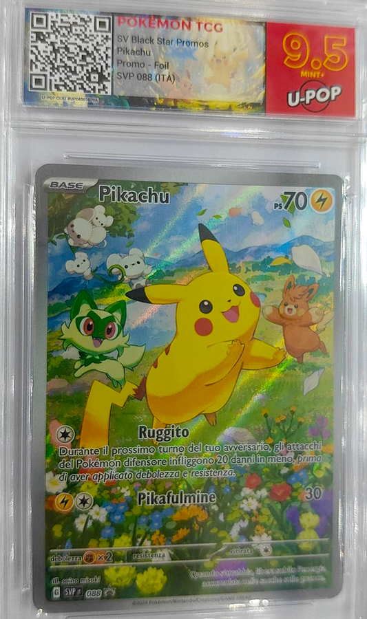 088 Pikachu - Promo Illustrazione Rara Gradata 9.5 (IT)