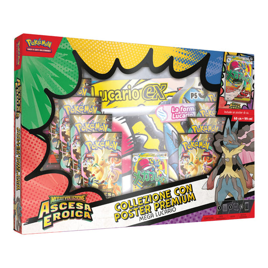 Pokemon Card - Ascesa Eroica Collezione Poster Mega Lucario ITA