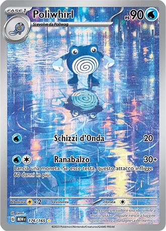 176-165 Poliwhirl - Illustrazione Rara Gradata 9 (IT)