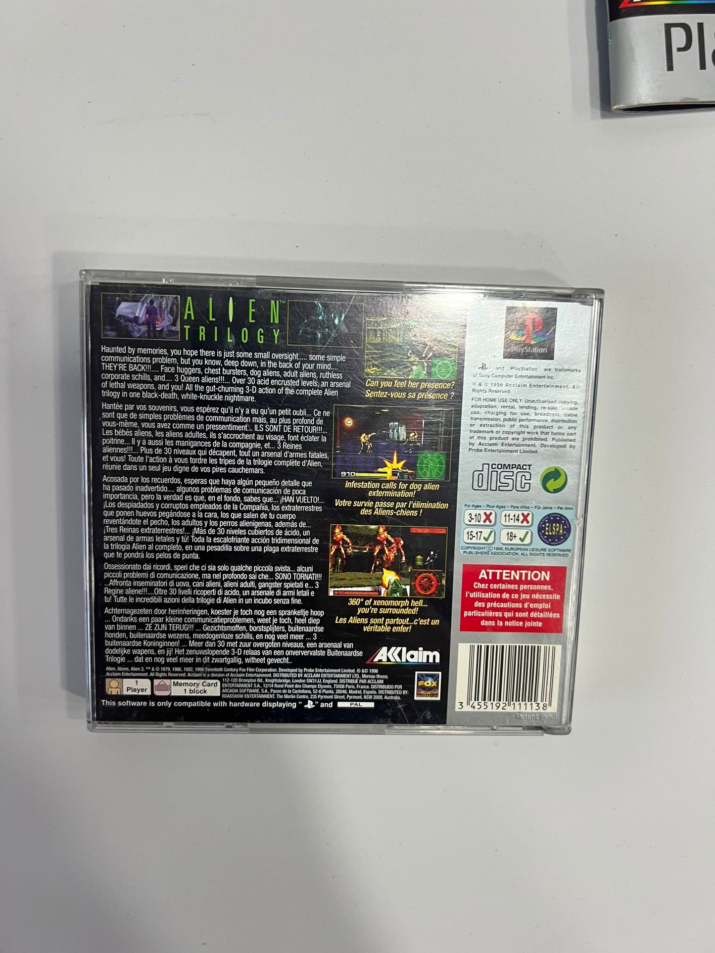Alien Trilogy Platinum - PlayStation PAL (usato) condizioni 9/10