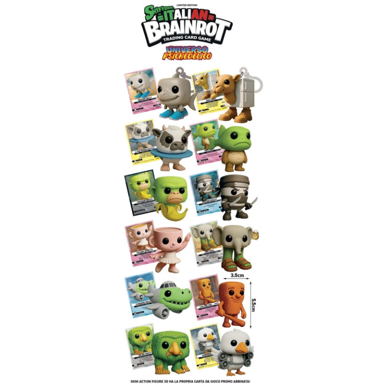 Italian Brainrot - Bustina singola (1 Carta con 1 Action Figure 3D)