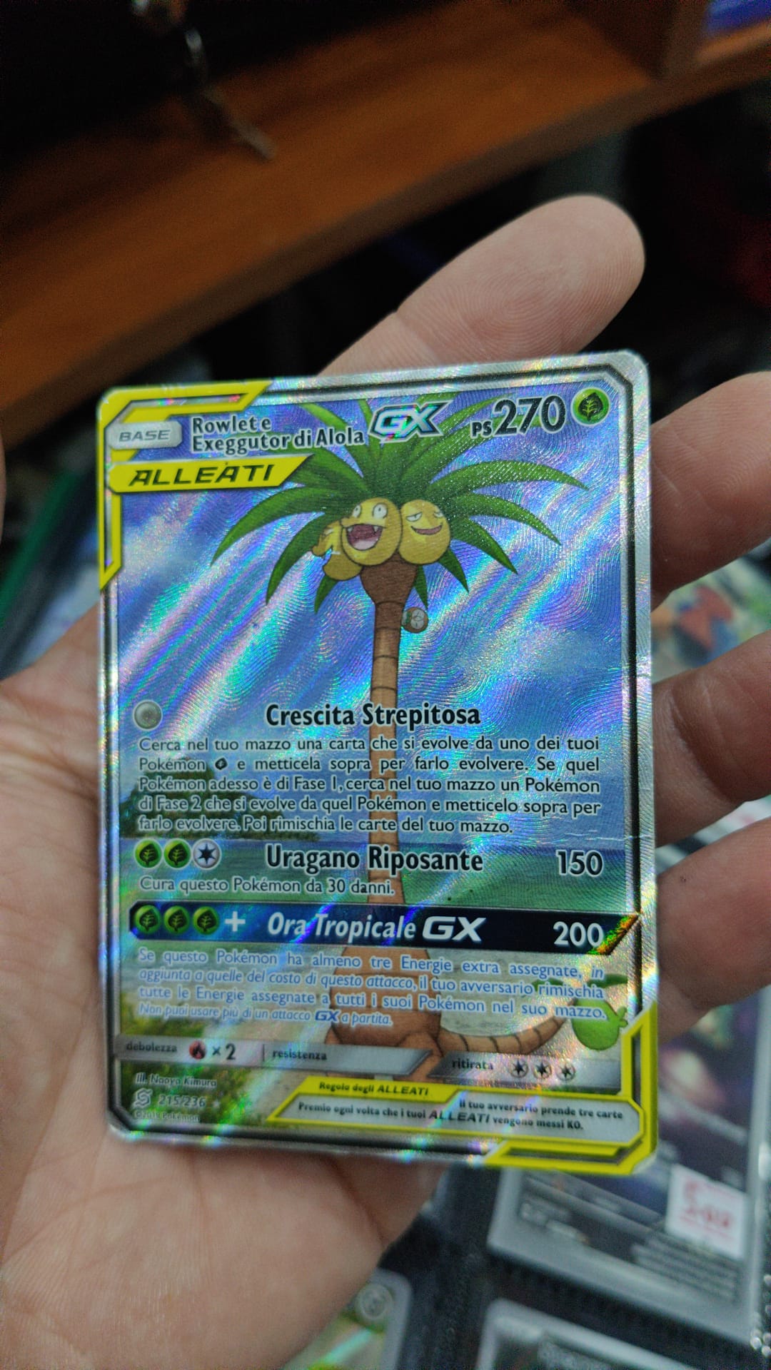 215-236 Rowlet e Exeggutor Di Alola GX - Illustrazione Rara Segreta (ITA)