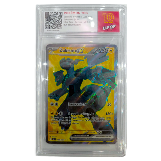 158-086 Zekrom EX - Illustrazione Rara Gradata 10 (IT)