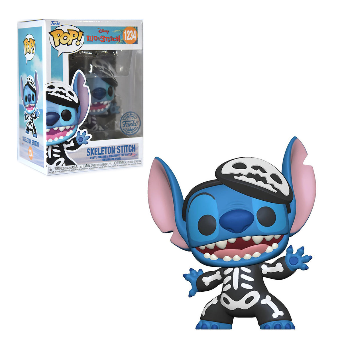 Figurine Pop [Exclusive] Disney Stitch : Skeleton Stitch [1234] au meilleur  prix