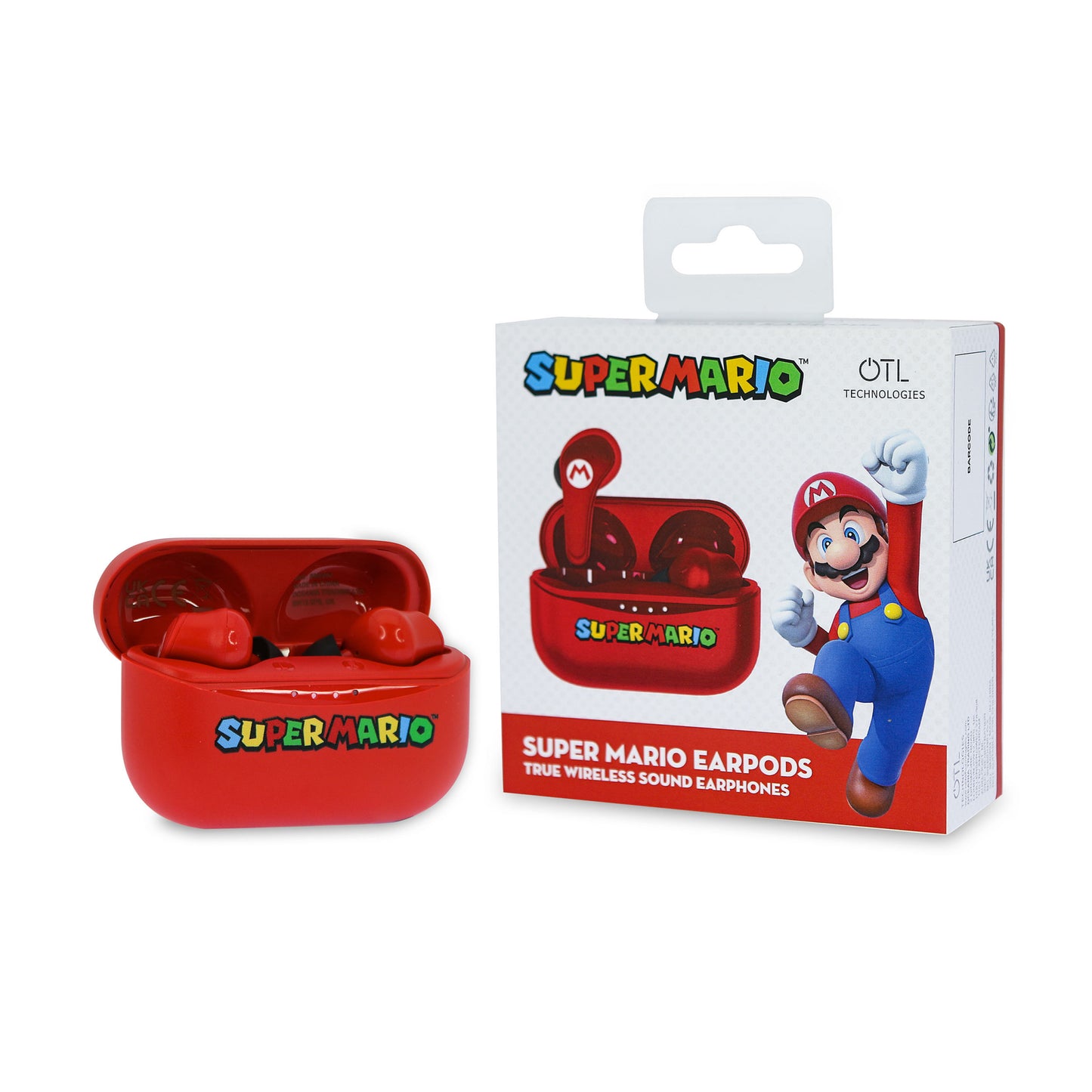 Earbuds  Wireless Super Mario  Red